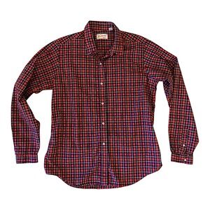 Vintage Women’s Nantucket Brand Red and Blue Plaid Button Down Shirt
